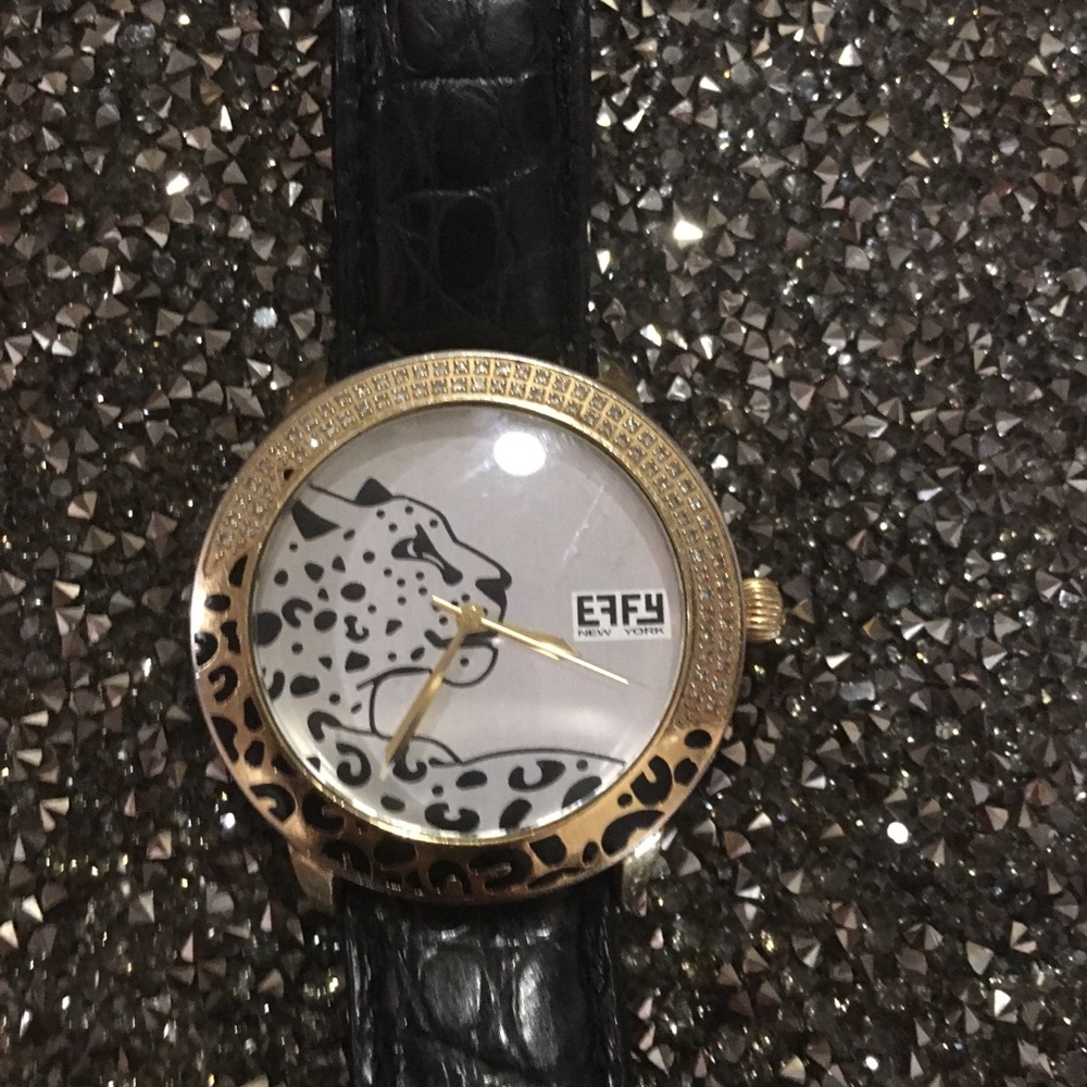 Vintage EFFY Watch w/Diamonds and Bracelet